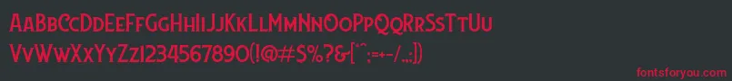 Lansdowne DEMO Font – Red Fonts on Black Background