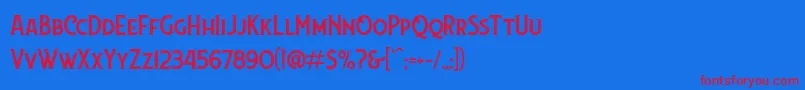 Lansdowne DEMO Font – Red Fonts on Blue Background