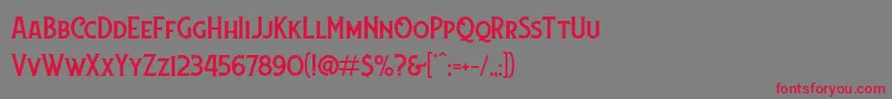 Lansdowne DEMO Font – Red Fonts on Gray Background