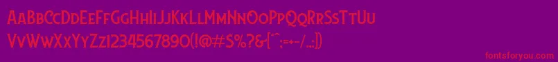 Lansdowne DEMO Font – Red Fonts on Purple Background