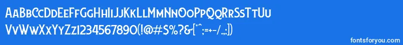 Lansdowne DEMO Font – White Fonts on Blue Background