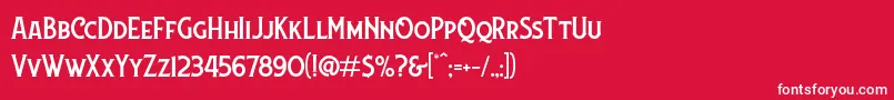 Lansdowne DEMO Font – White Fonts on Red Background