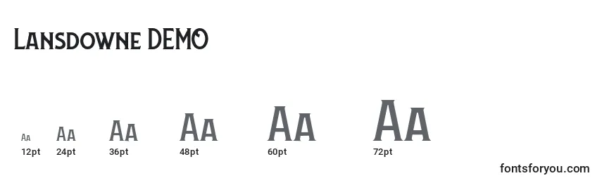 Lansdowne DEMO Font Sizes