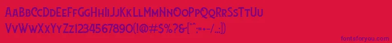 Lansdowne DEMO Font – Purple Fonts on Red Background