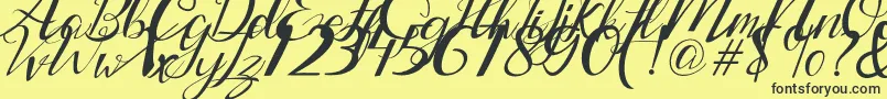 Lantting Font – Black Fonts on Yellow Background