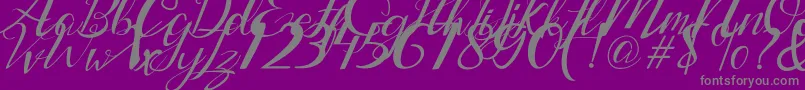 Lantting Font – Gray Fonts on Purple Background