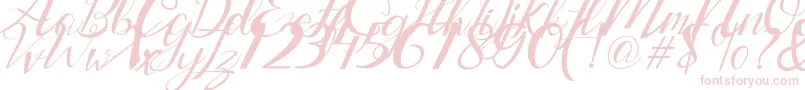 Lantting-Schriftart – Rosa Schriften auf weißem Hintergrund