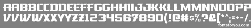 フォントLaOriental Bold – 灰色の背景に白い文字