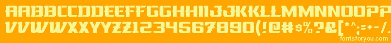 LaOriental Bold Font – Yellow Fonts on Orange Background