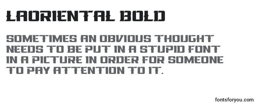 Schriftart LaOriental Bold