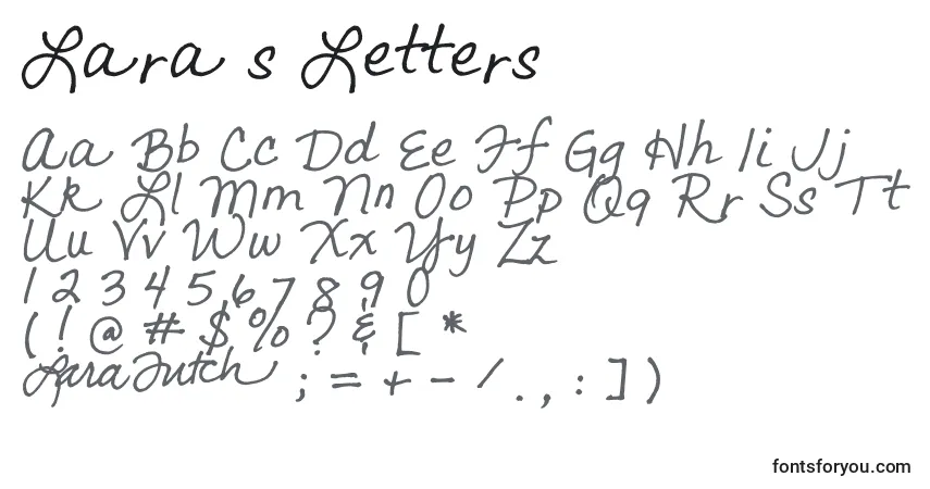 Шрифт Lara s Letters – алфавит, цифры, специальные символы