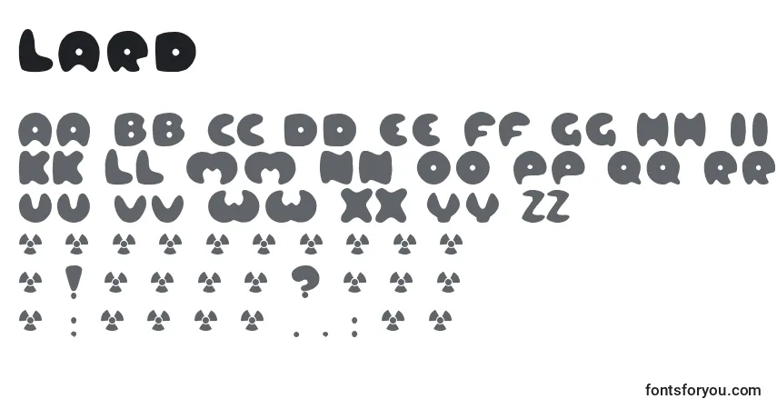 Шрифт LARD    (132248) – алфавит, цифры, специальные символы