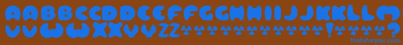 LARD    Font – Blue Fonts on Brown Background