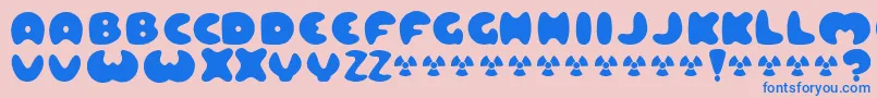 LARD    Font – Blue Fonts on Pink Background