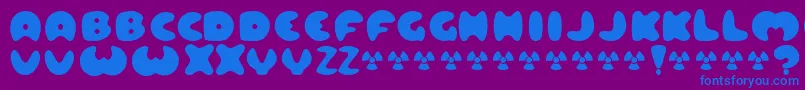 Шрифт LARD    – синие шрифты на фиолетовом фоне