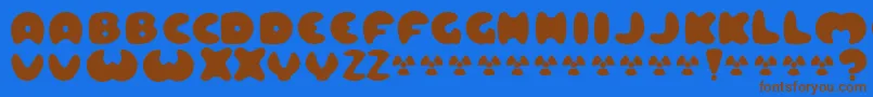 LARD    Font – Brown Fonts on Blue Background