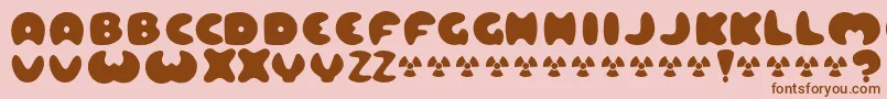 Шрифт LARD    – коричневые шрифты на розовом фоне