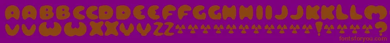 LARD   -fontti – ruskeat fontit violetilla taustalla