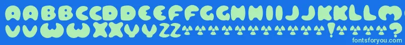 LARD    Font – Green Fonts on Blue Background