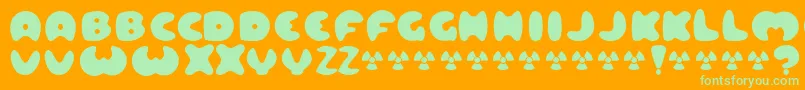 LARD   -fontti – vihreät fontit oranssilla taustalla