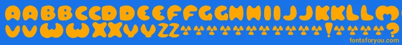 LARD    Font – Orange Fonts on Blue Background