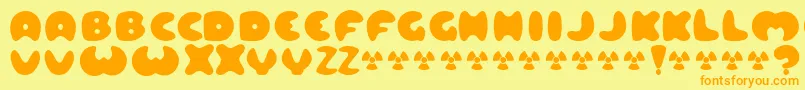 LARD   -fontti – oranssit fontit keltaisella taustalla