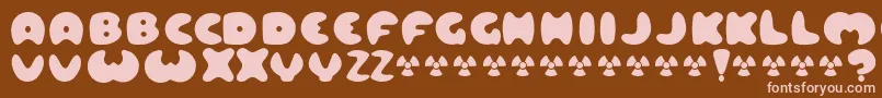 LARD   -fontti – vaaleanpunaiset fontit ruskealla taustalla