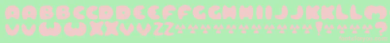 Шрифт LARD    – розовые шрифты на зелёном фоне