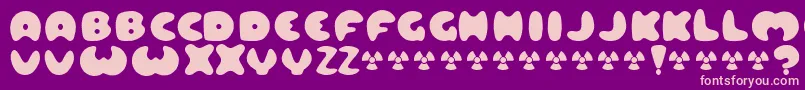 LARD   -fontti – vaaleanpunaiset fontit violetilla taustalla