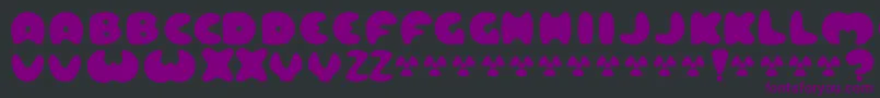 LARD   -fontti – violetit fontit mustalla taustalla