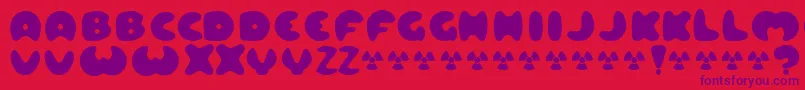 LARD   -fontti – violetit fontit punaisella taustalla