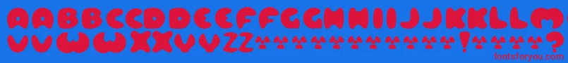 LARD    Font – Red Fonts on Blue Background