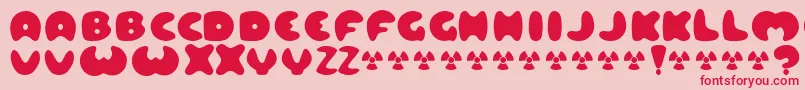 LARD   -fontti – punaiset fontit vaaleanpunaisella taustalla