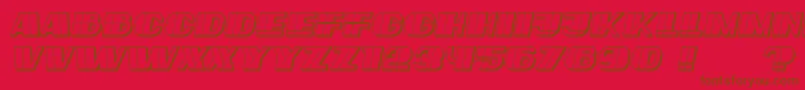 fuente Large Italic – Fuentes Marrones Sobre Fondo Rojo