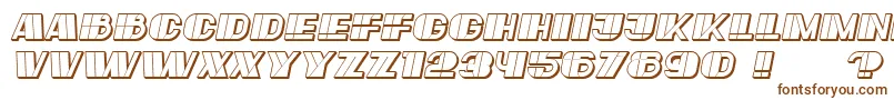 フォントLarge Italic – 茶色のフォント