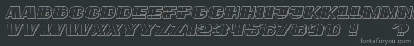 Large Italic Font – Gray Fonts on Black Background