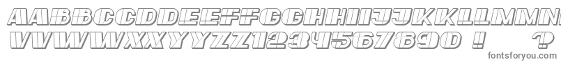 フォントLarge Italic – 灰色のフォント