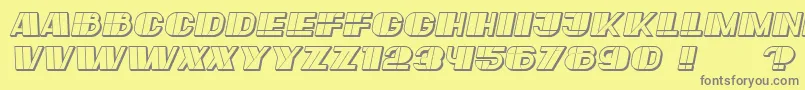 Large Italic Font – Gray Fonts on Yellow Background