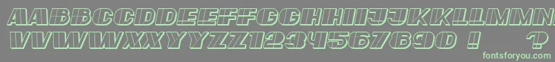 Large Italic-Schriftart – Grüne Schriften auf grauem Hintergrund