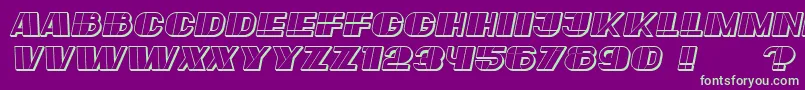 fuente Large Italic – Fuentes Verdes Sobre Fondo Morado