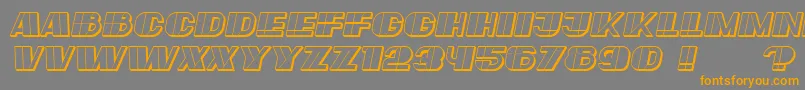 Large Italic-Schriftart – Orangefarbene Schriften auf grauem Hintergrund