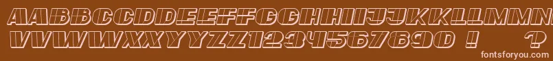 Large Italic Font – Pink Fonts on Brown Background