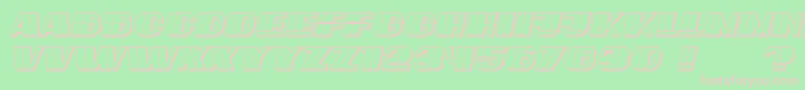 Large Italic Font – Pink Fonts on Green Background