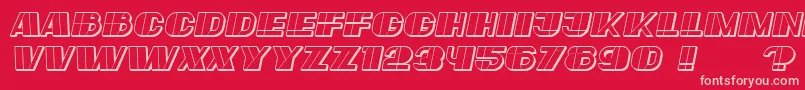 Large Italic Font – Pink Fonts on Red Background