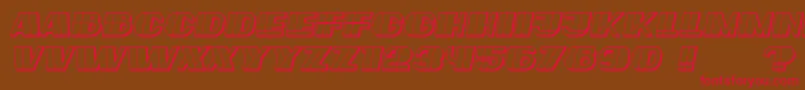Large Italic Font – Red Fonts on Brown Background