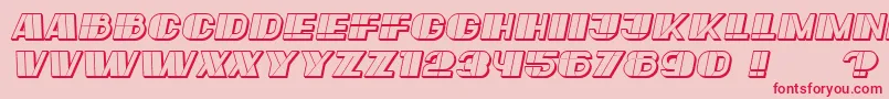 Large Italic Font – Red Fonts on Pink Background