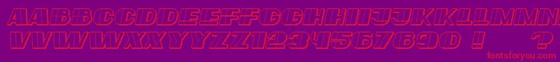 fuente Large Italic – Fuentes Rojas Sobre Fondo Morado