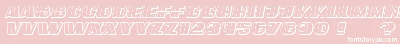 Large Italic Font – White Fonts on Pink Background