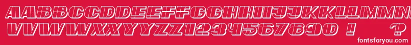 Large Italic Font – White Fonts on Red Background