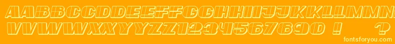 Large Italic Font – Yellow Fonts on Orange Background